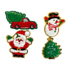 Product image - Holiday Patch Set I — Snowman, Santa, Truck, Holiday Tree